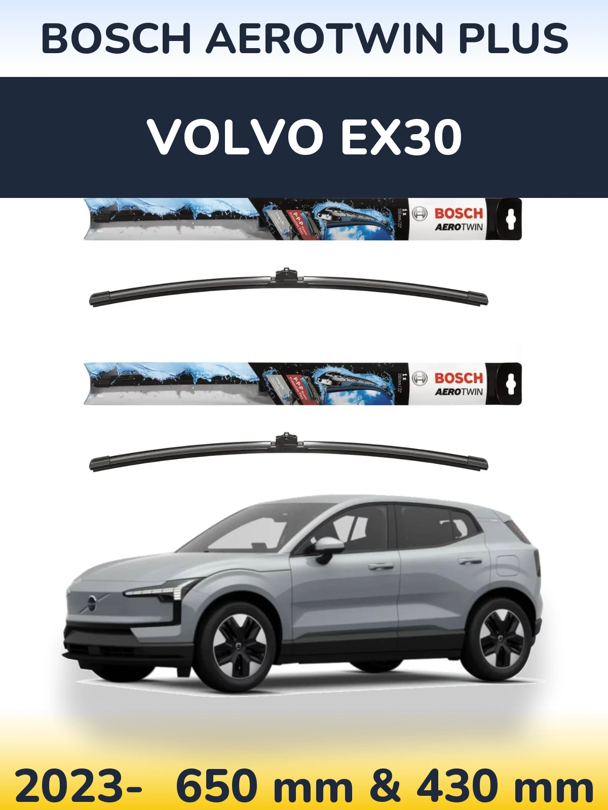 Torkarblad BOSCH AeroTwin Plus för Volvo EX30