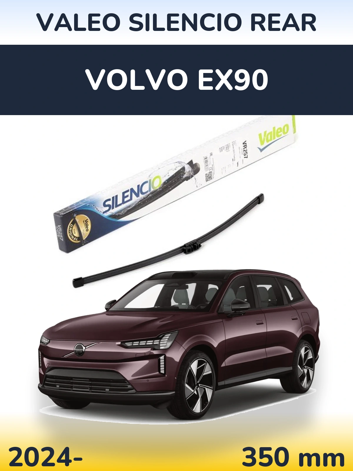 Torkarblad Valeo Silencio Rear för Volvo EX90
