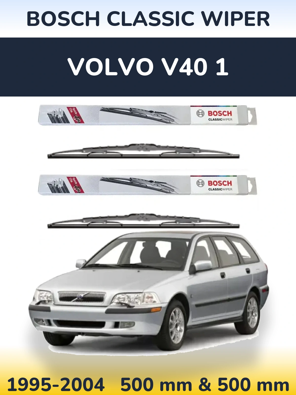 Torkarblad BOSCH Classic Wiper för Volvo V40 1