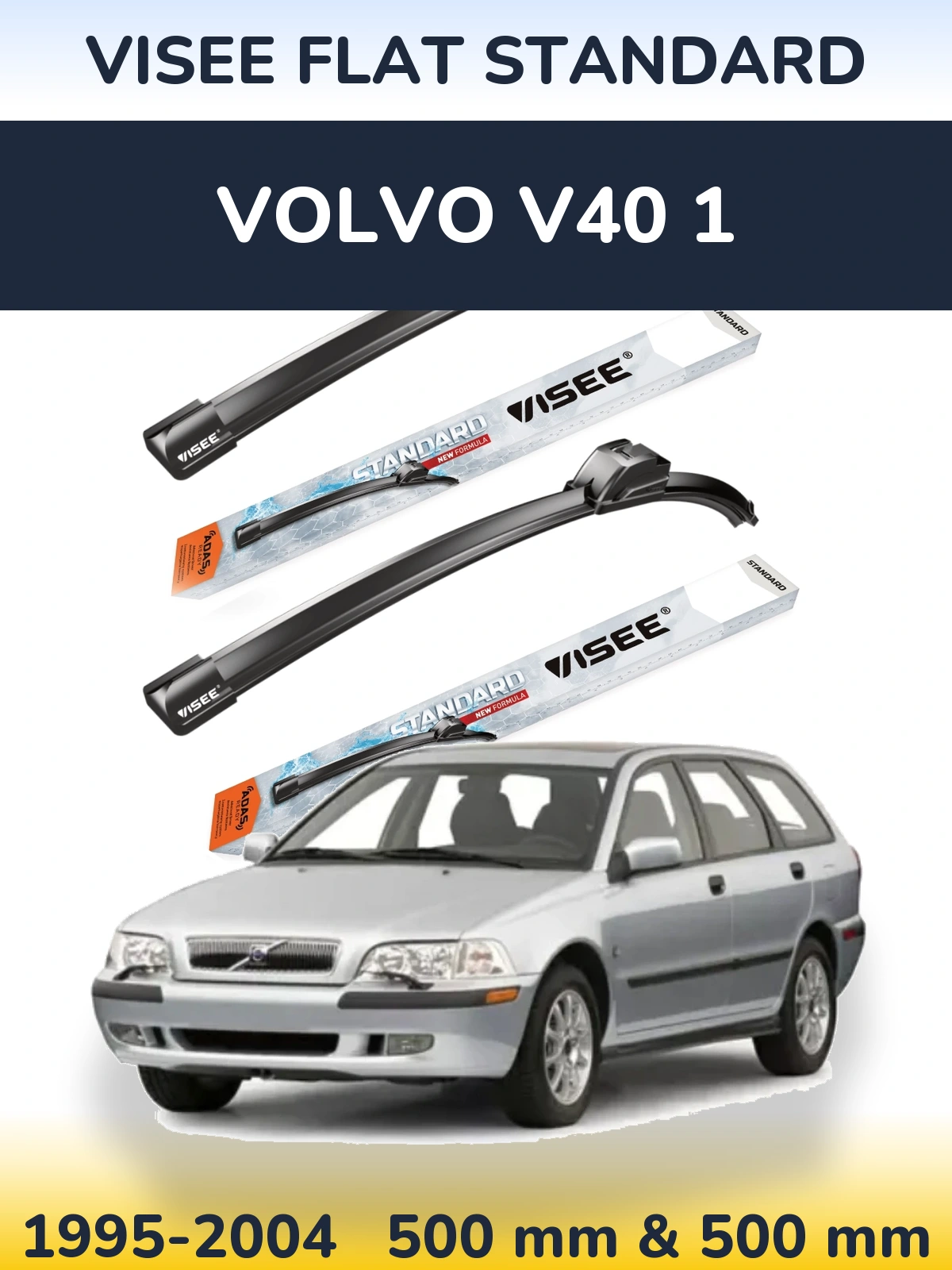 Torkarblad VISEE FLAT STANDARD för Volvo V40 1