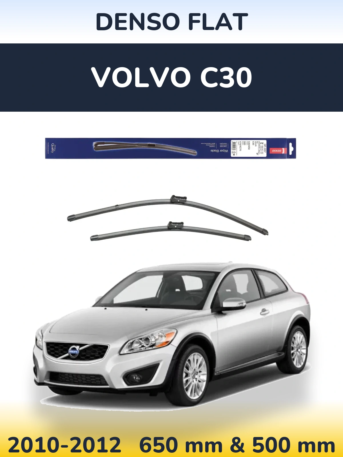 Torkarblad Denso Flat för Volvo C30