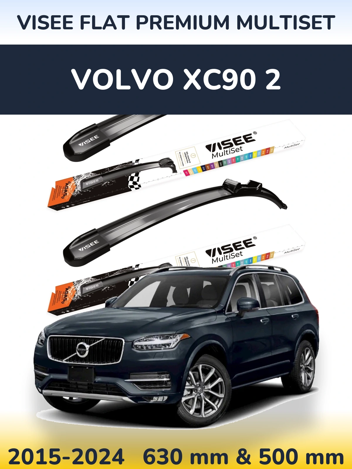 Torkarblad VISEE FLAT PREMIUM MultiSet för Volvo XC90 2