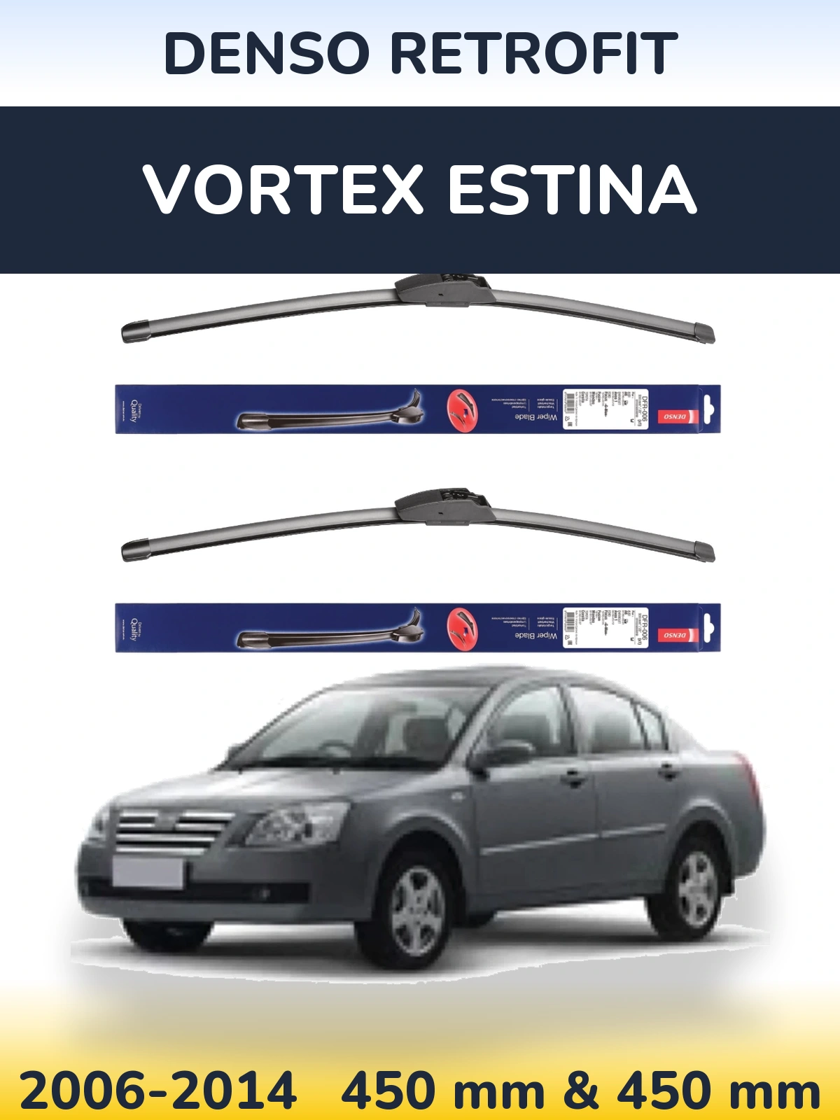 Torkarblad Denso Retrofit för Vortex Estina