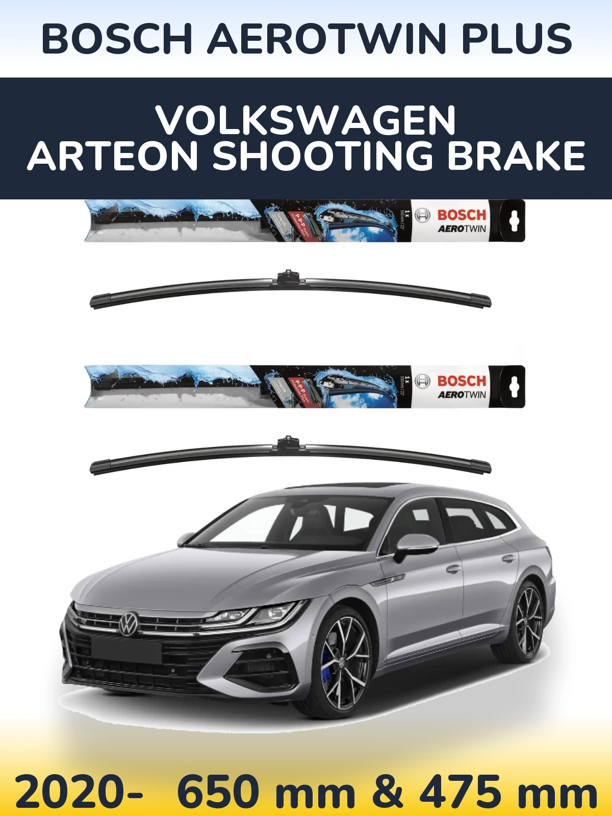 Torkarblad BOSCH AeroTwin Plus för Volkswagen Arteon Shooting Brake