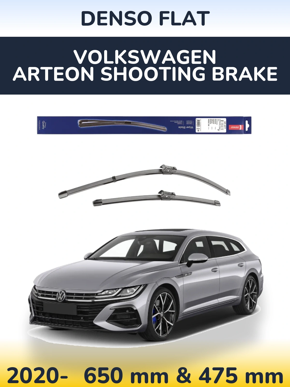 Torkarblad Denso Flat för Volkswagen Arteon Shooting Brake