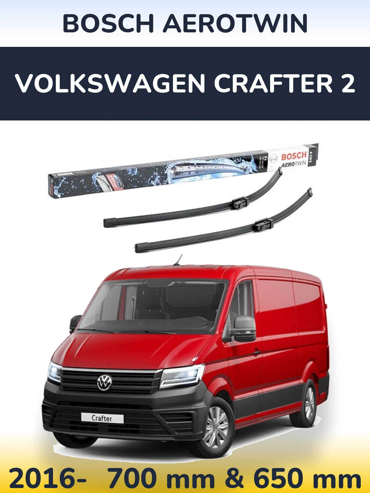 Torkarblad BOSCH AeroTwin för Volkswagen Crafter 2