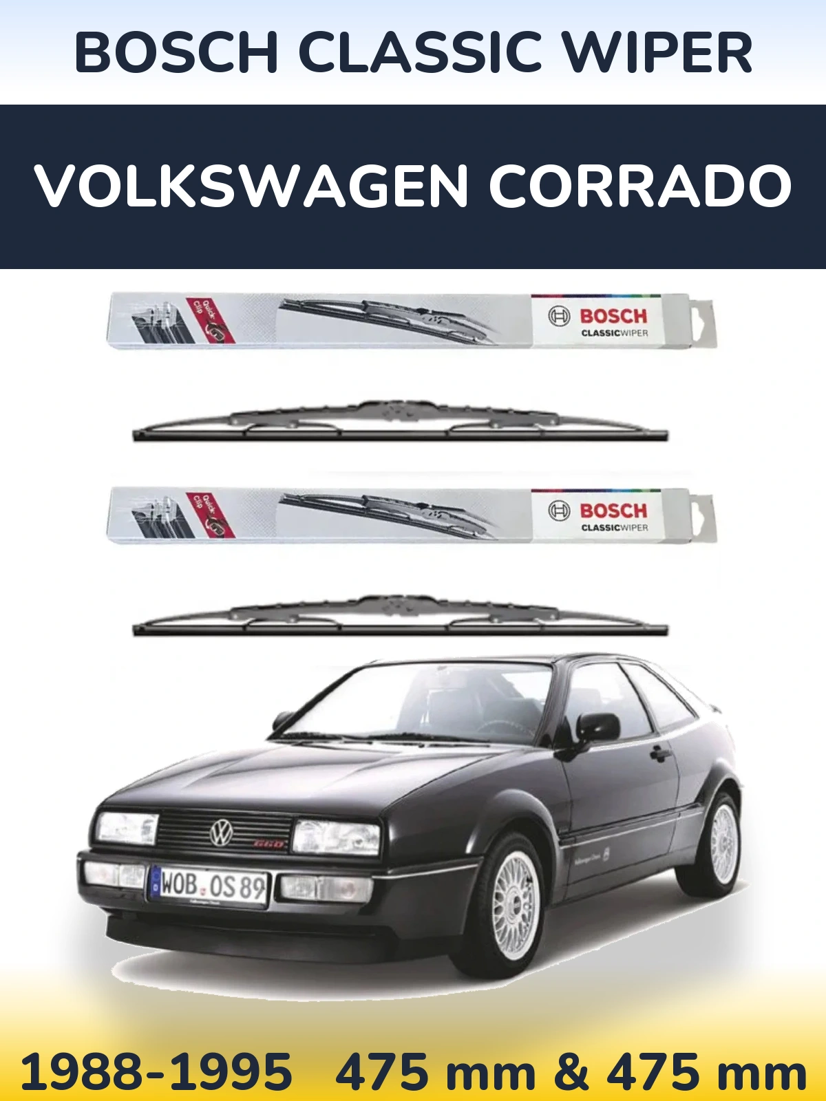 Torkarblad BOSCH Classic Wiper för Volkswagen Corrado