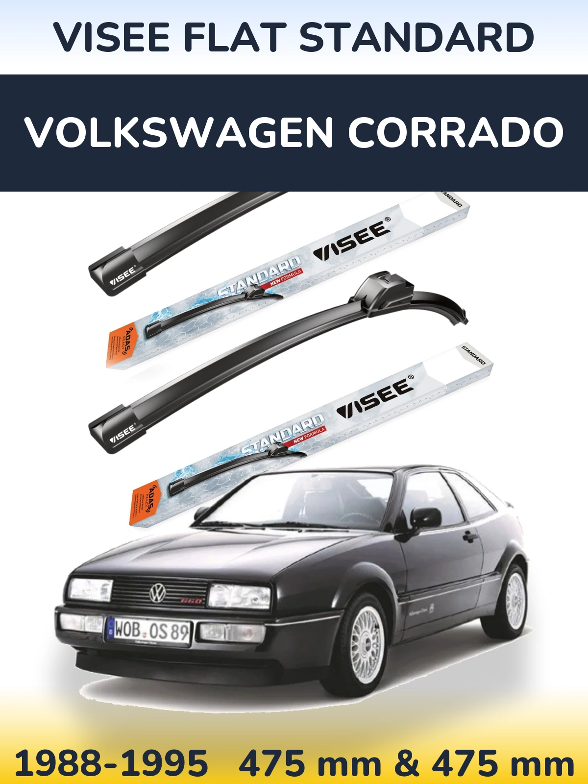 Torkarblad VISEE FLAT STANDARD för Volkswagen Corrado