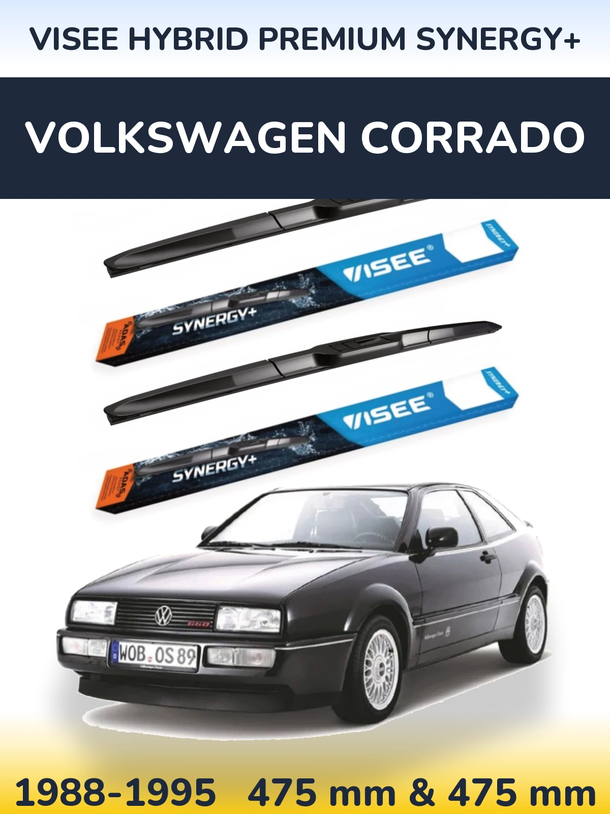 Torkarblad VISEE HYBRID PREMIUM SYNERGY+ för Volkswagen Corrado