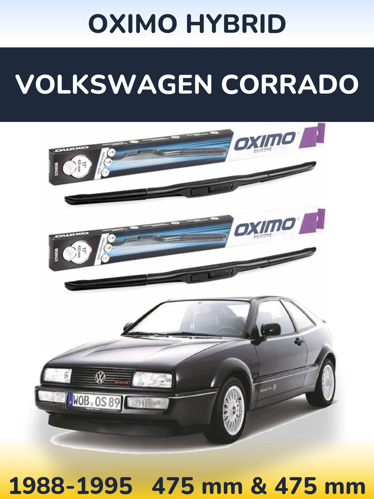 Torkarblad Oximo Hybrid för Volkswagen Corrado