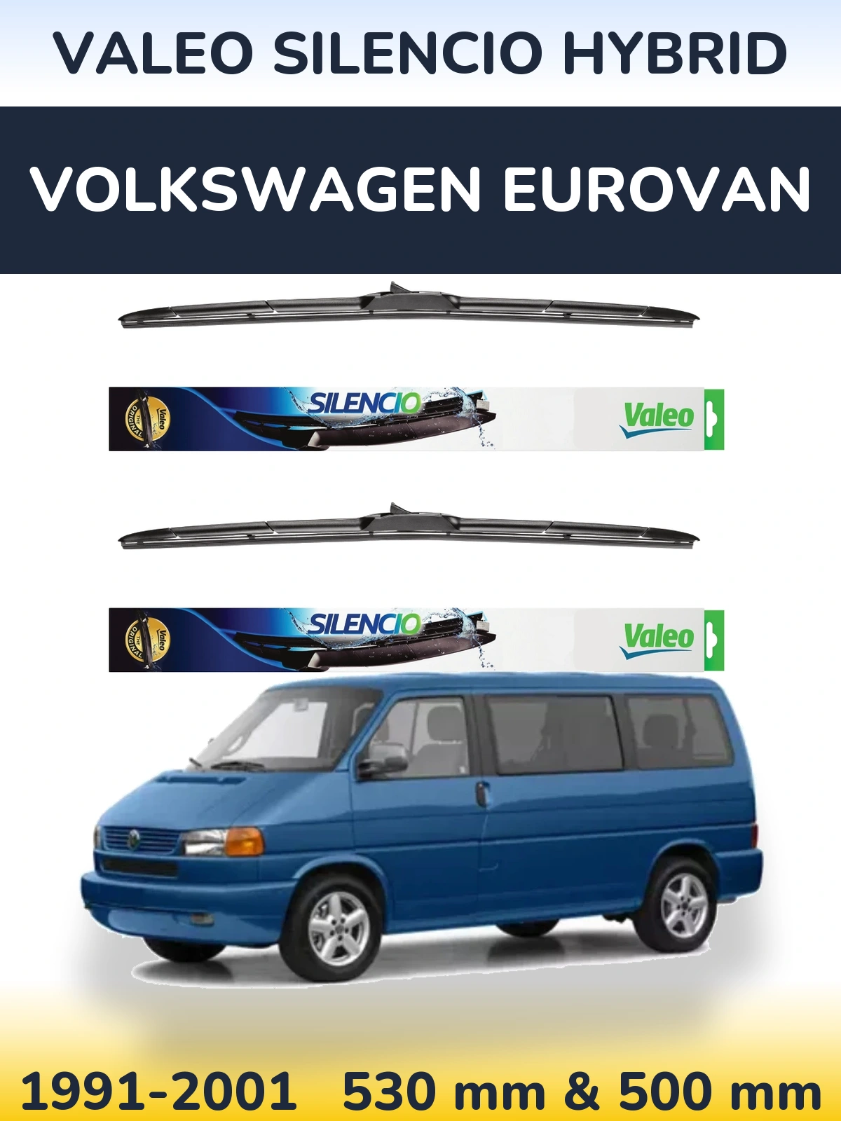 Torkarblad Valeo Silencio Hybrid för Volkswagen Eurovan