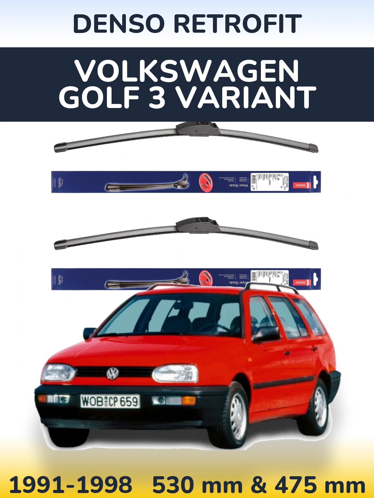 Torkarblad Denso Retrofit för Volkswagen Golf 3 Variant