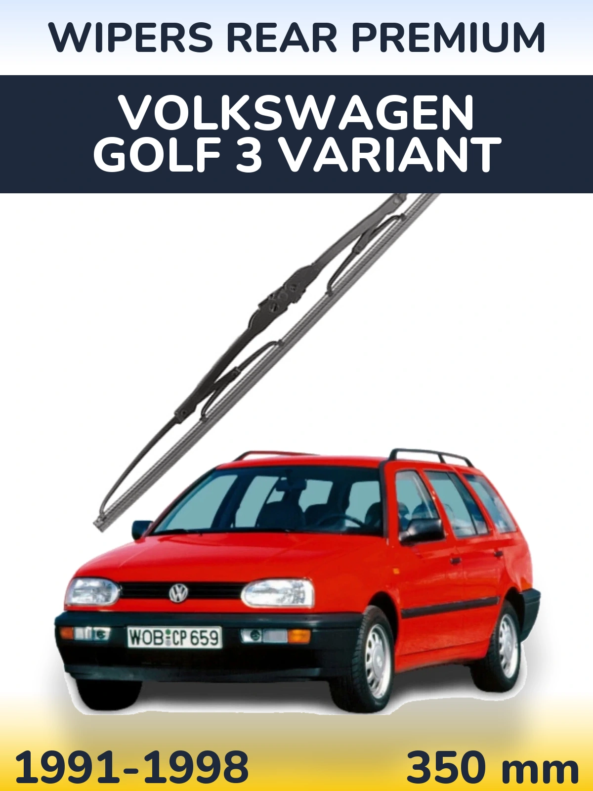 Задня щітка WIPERS REAR PREMIUM 350 мм для Volkswagen Golf 3 Variant 1991-1998