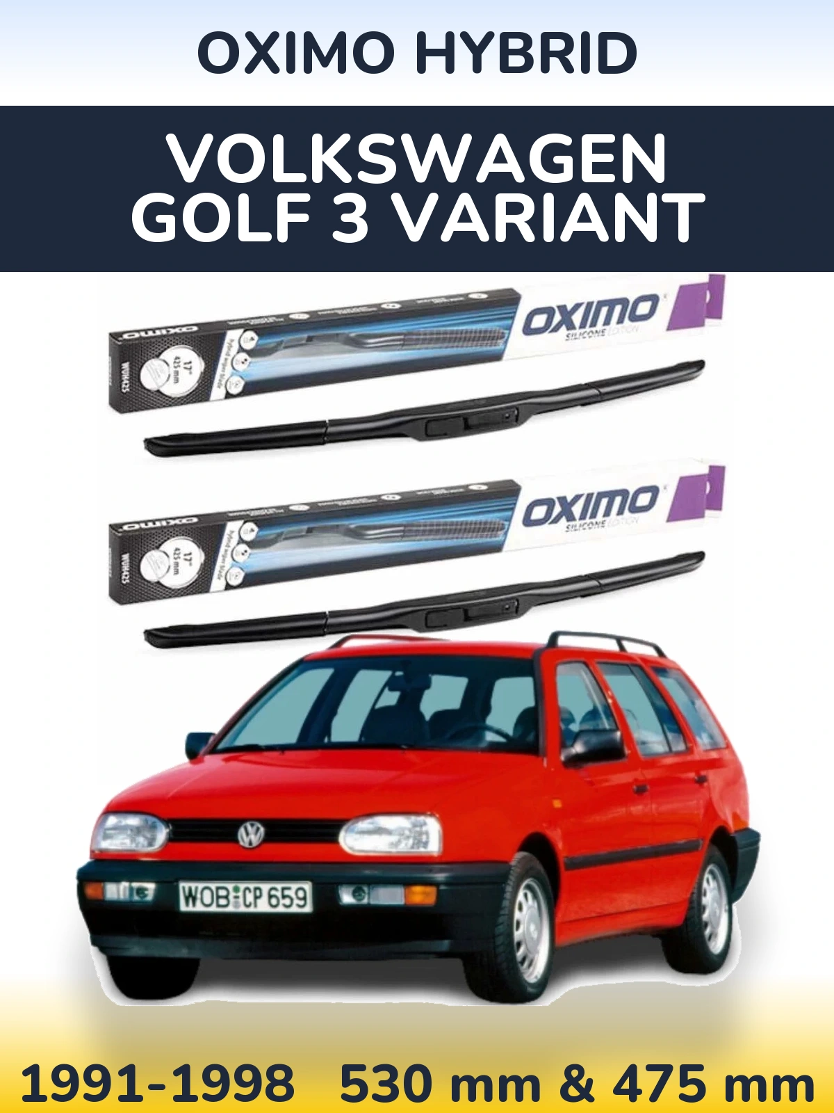 Torkarblad Oximo Hybrid för Volkswagen Golf 3 Variant