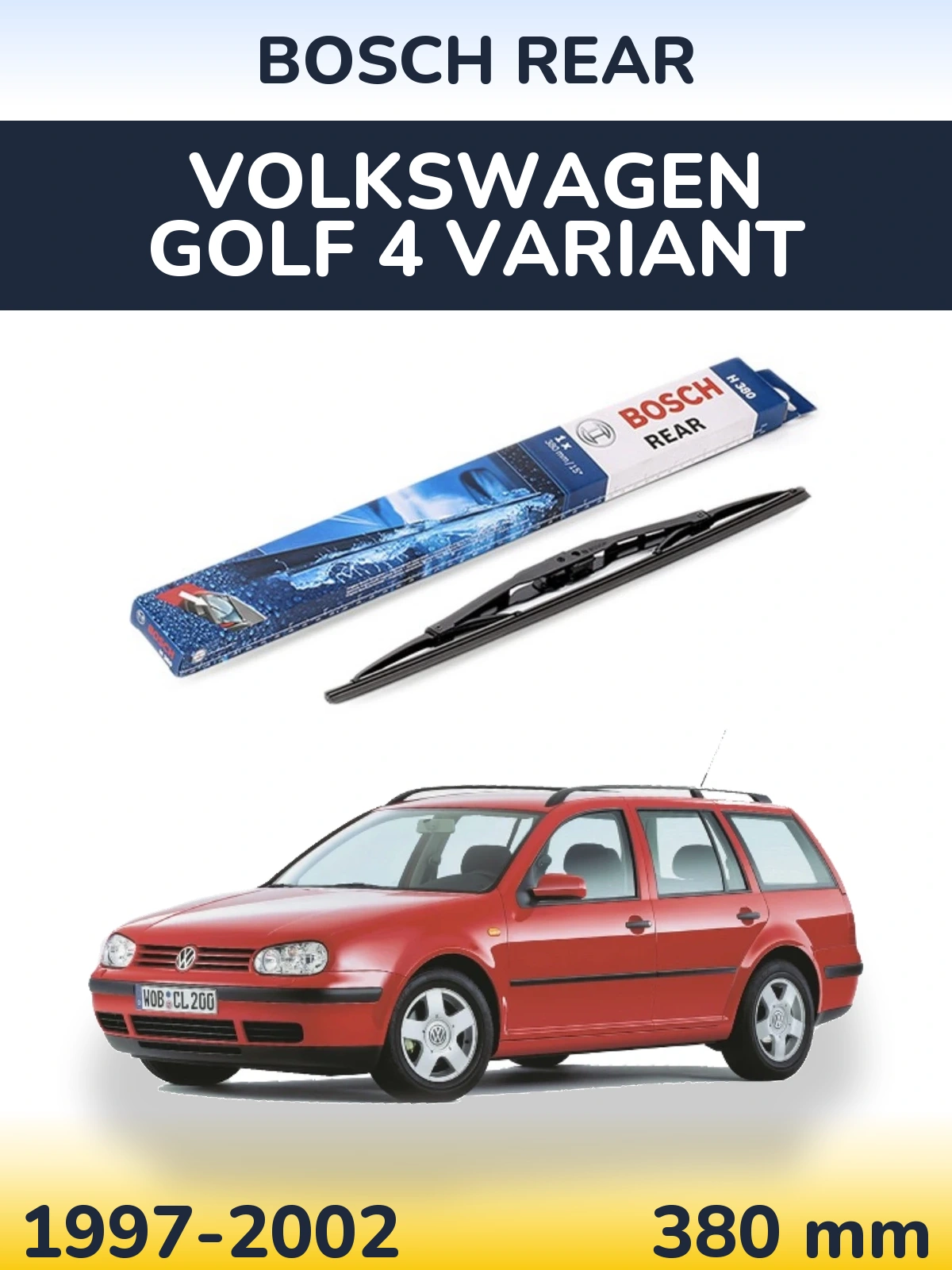Torkarblad BOSCH Rear för Volkswagen Golf 4 Variant