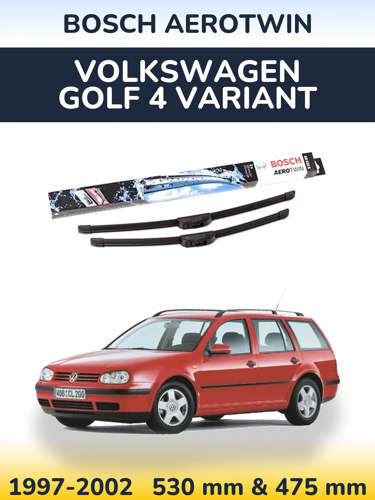 Torkarblad BOSCH AeroTwin för Volkswagen Golf 4 Variant