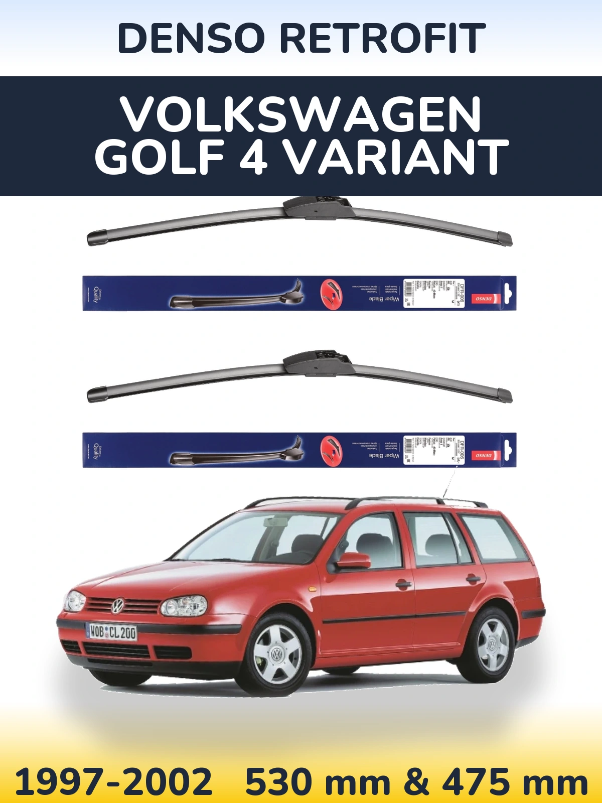 Torkarblad Denso Retrofit för Volkswagen Golf 4 Variant
