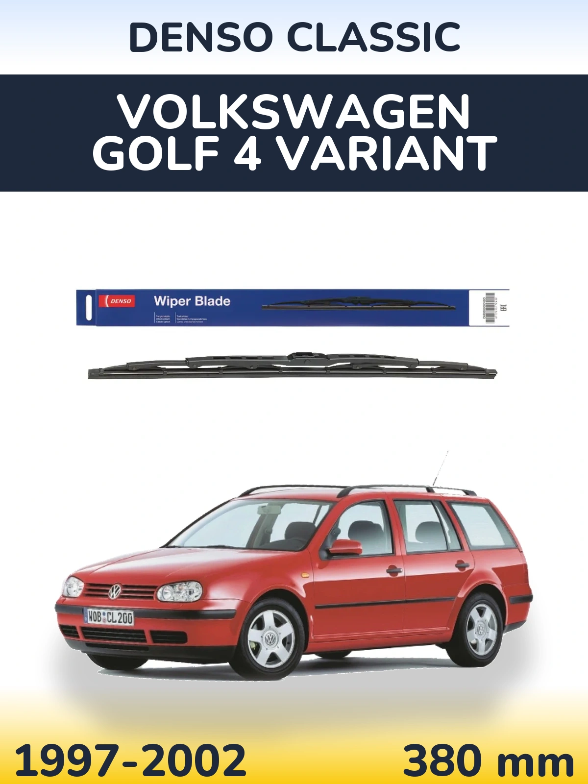Torkarblad Denso Classic för Volkswagen Golf 4 Variant