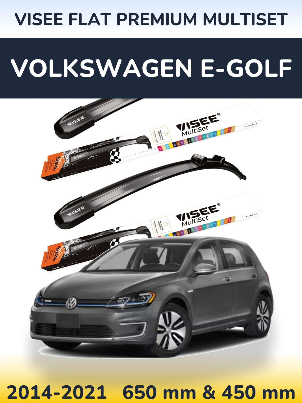 Torkarblad VISEE FLAT PREMIUM MultiSet för Volkswagen e-Golf