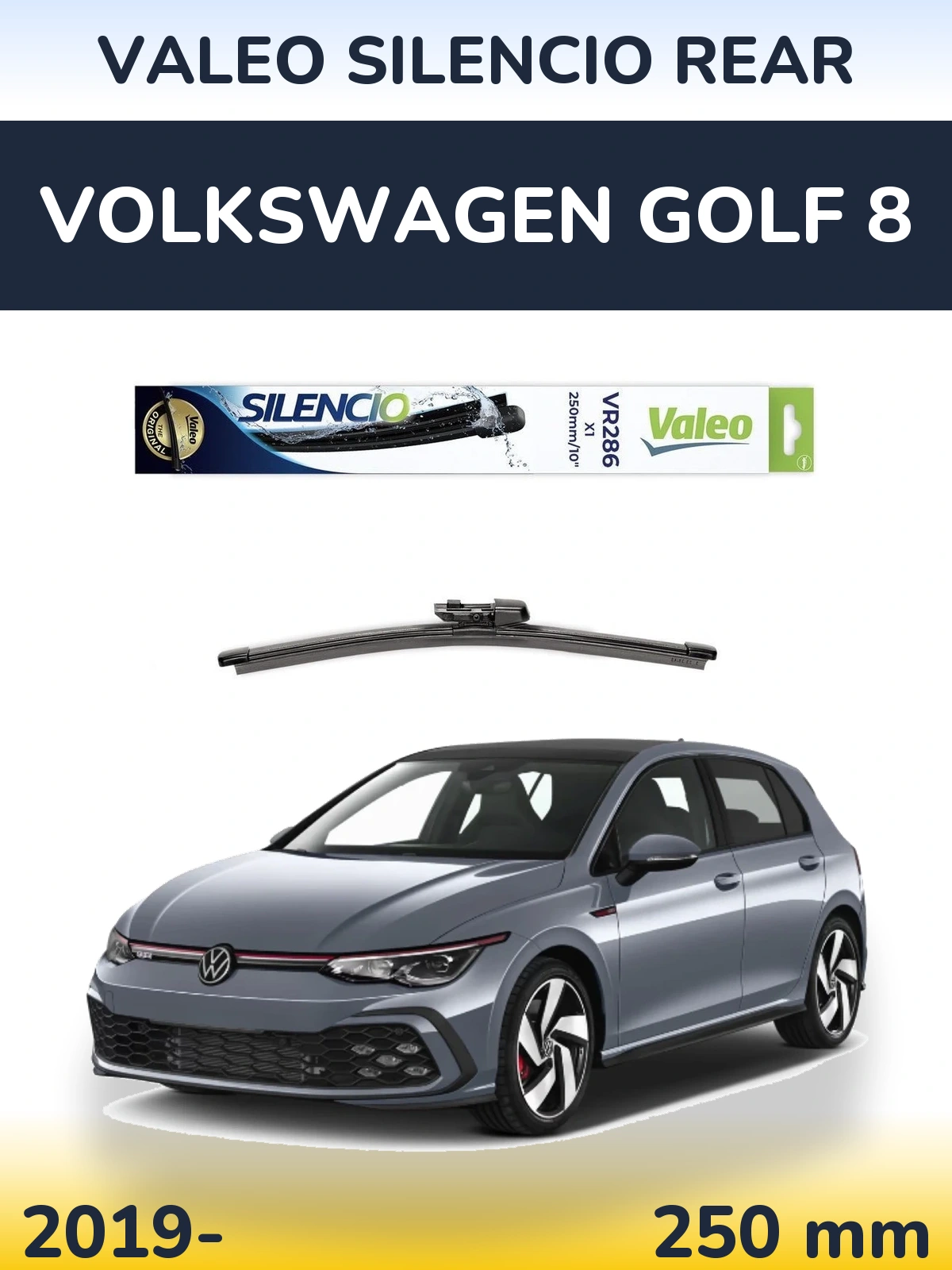 Torkarblad Valeo Silencio Rear för Volkswagen Golf 8