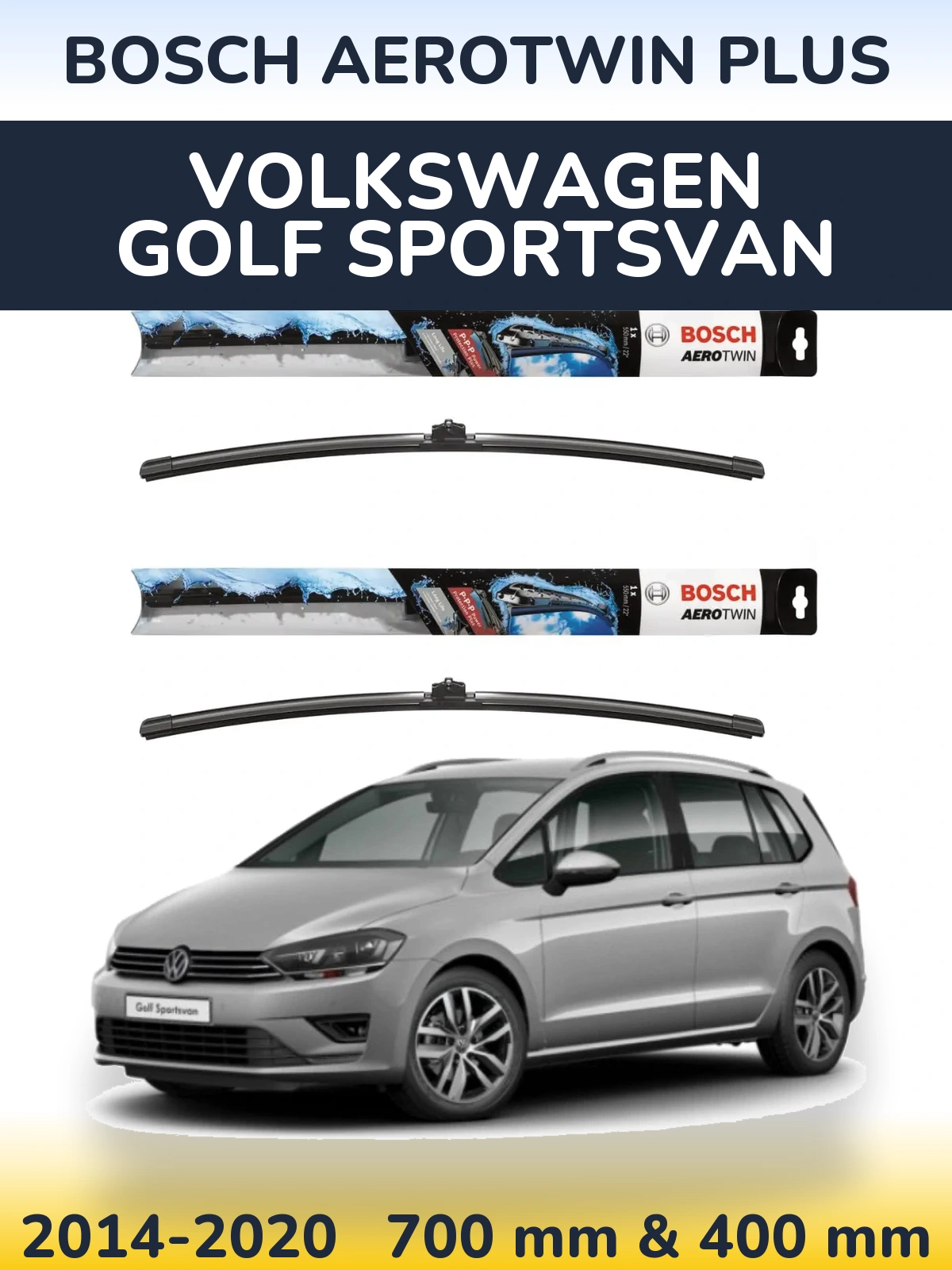Torkarblad BOSCH AeroTwin Plus för Volkswagen Golf Sportsvan