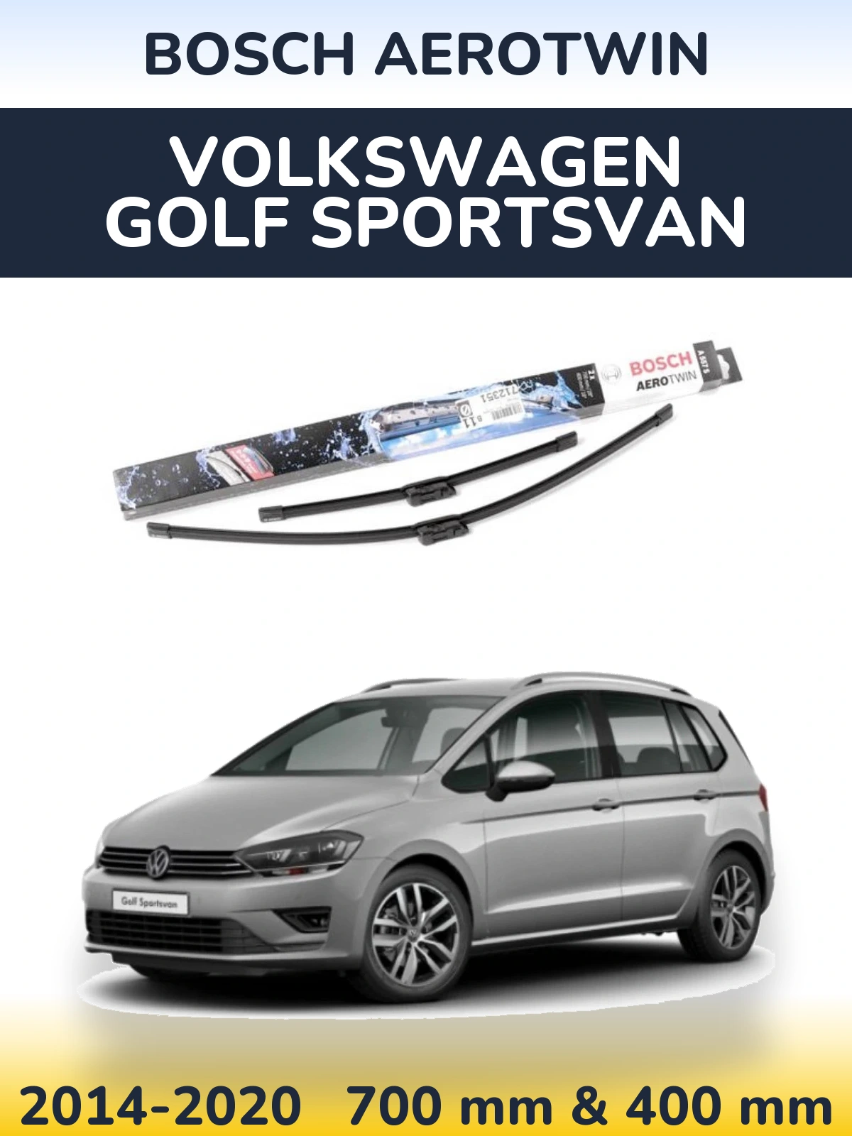 Torkarblad BOSCH AeroTwin för Volkswagen Golf Sportsvan