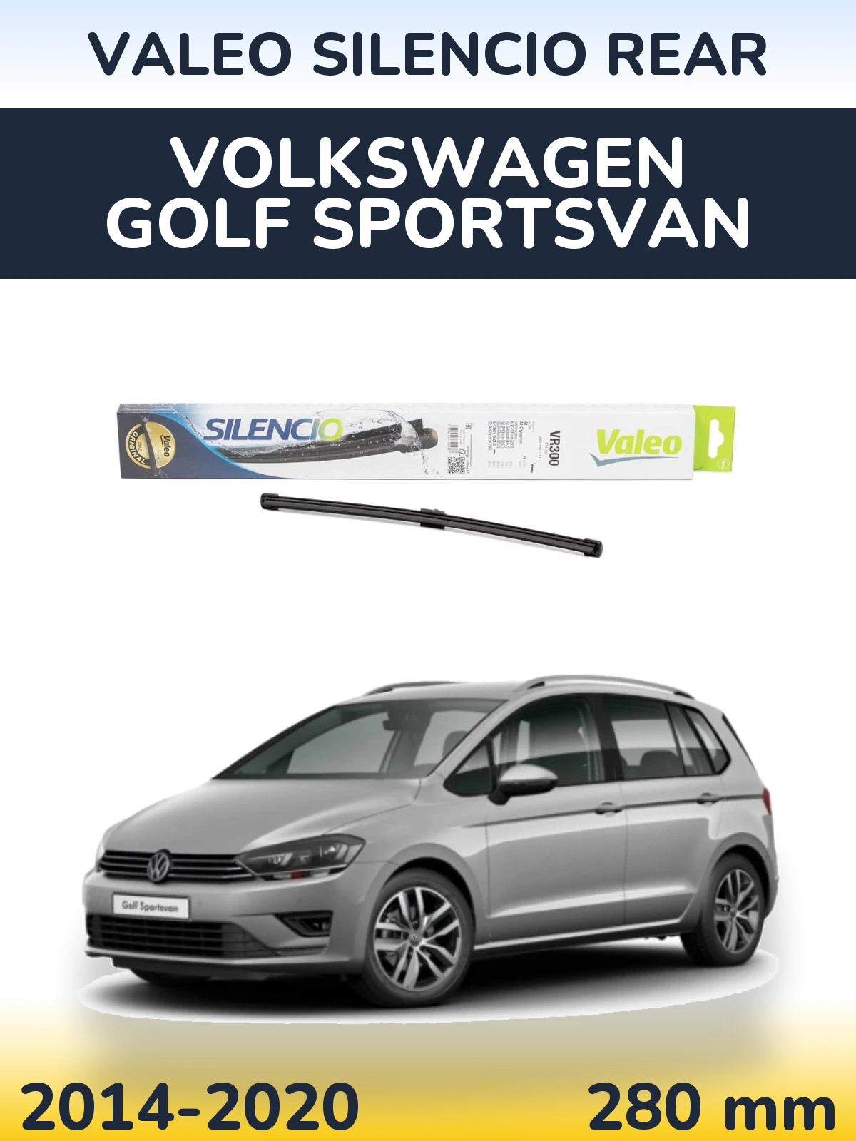 Torkarblad Valeo Silencio Rear för Volkswagen Golf Sportsvan