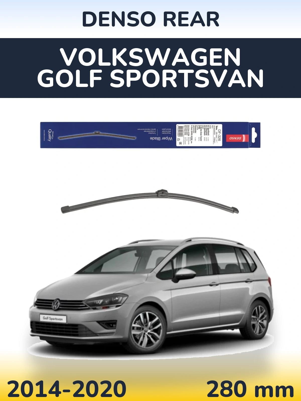 Torkarblad Denso Rear för Volkswagen Golf Sportsvan