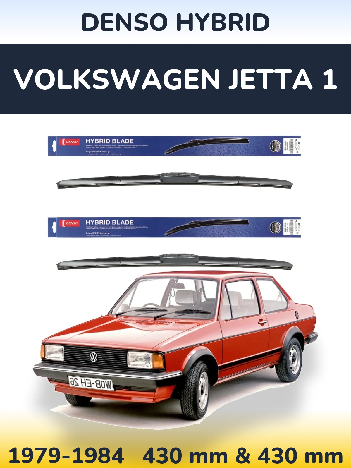 Torkarblad Denso Hybrid för Volkswagen Jetta 1