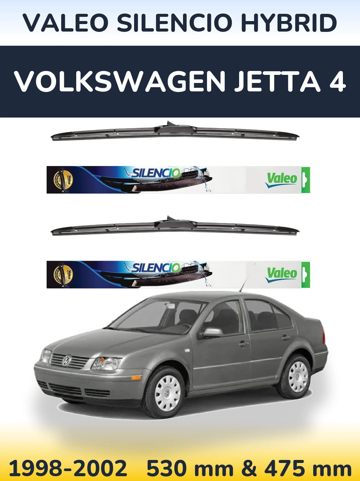 Torkarblad Valeo Silencio Hybrid för Volkswagen Jetta 4