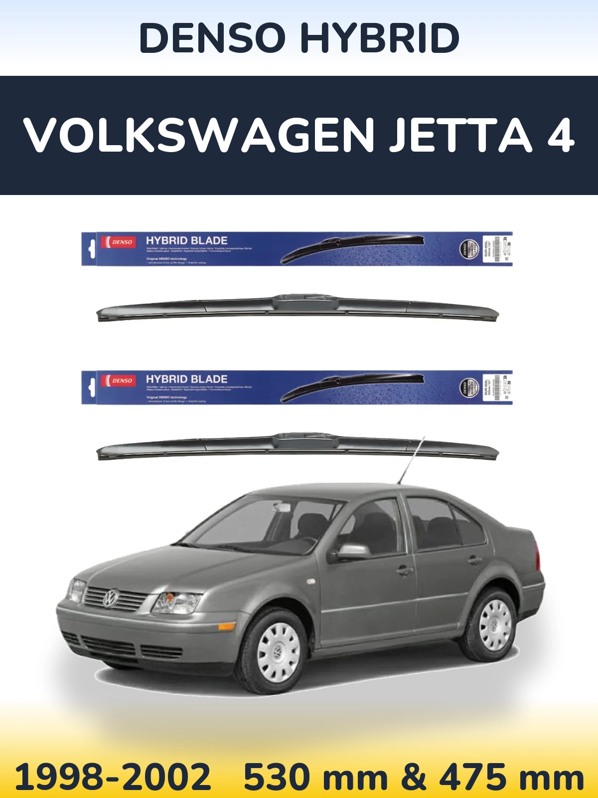 Torkarblad Denso Hybrid för Volkswagen Jetta 4