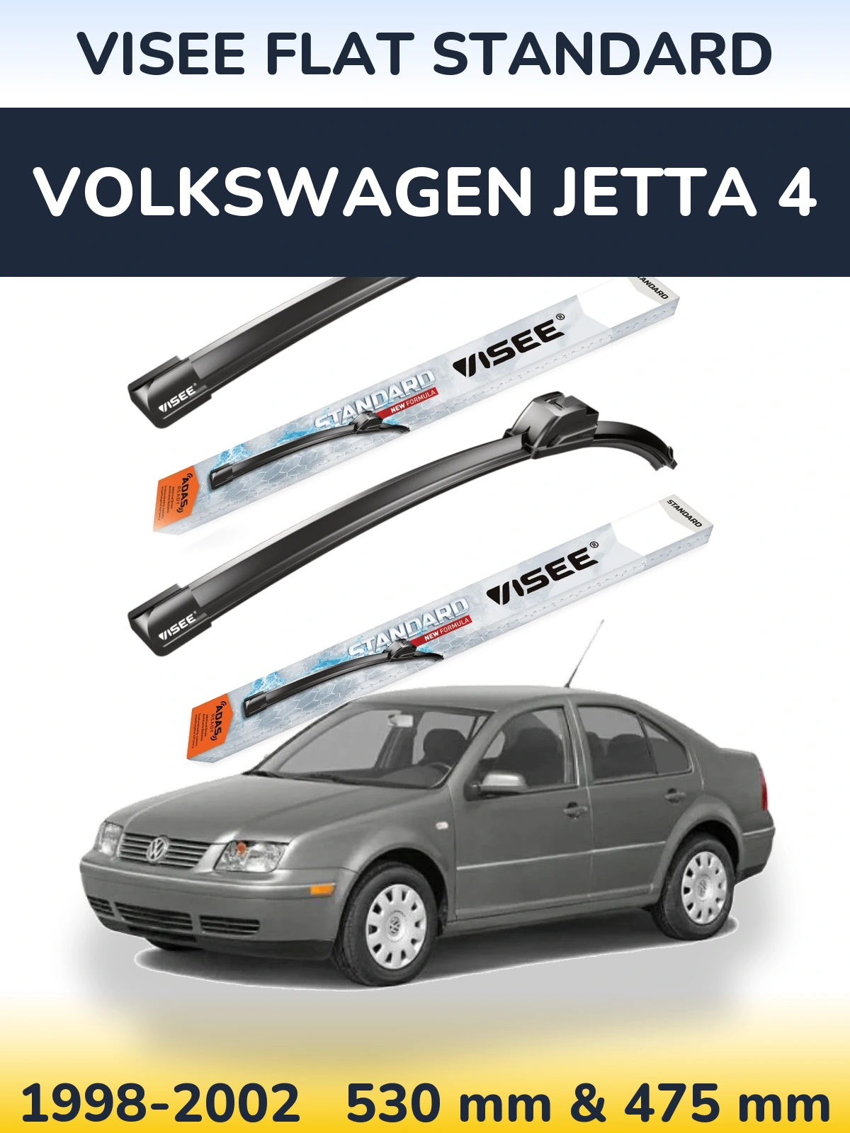 Torkarblad VISEE FLAT STANDARD för Volkswagen Jetta 4