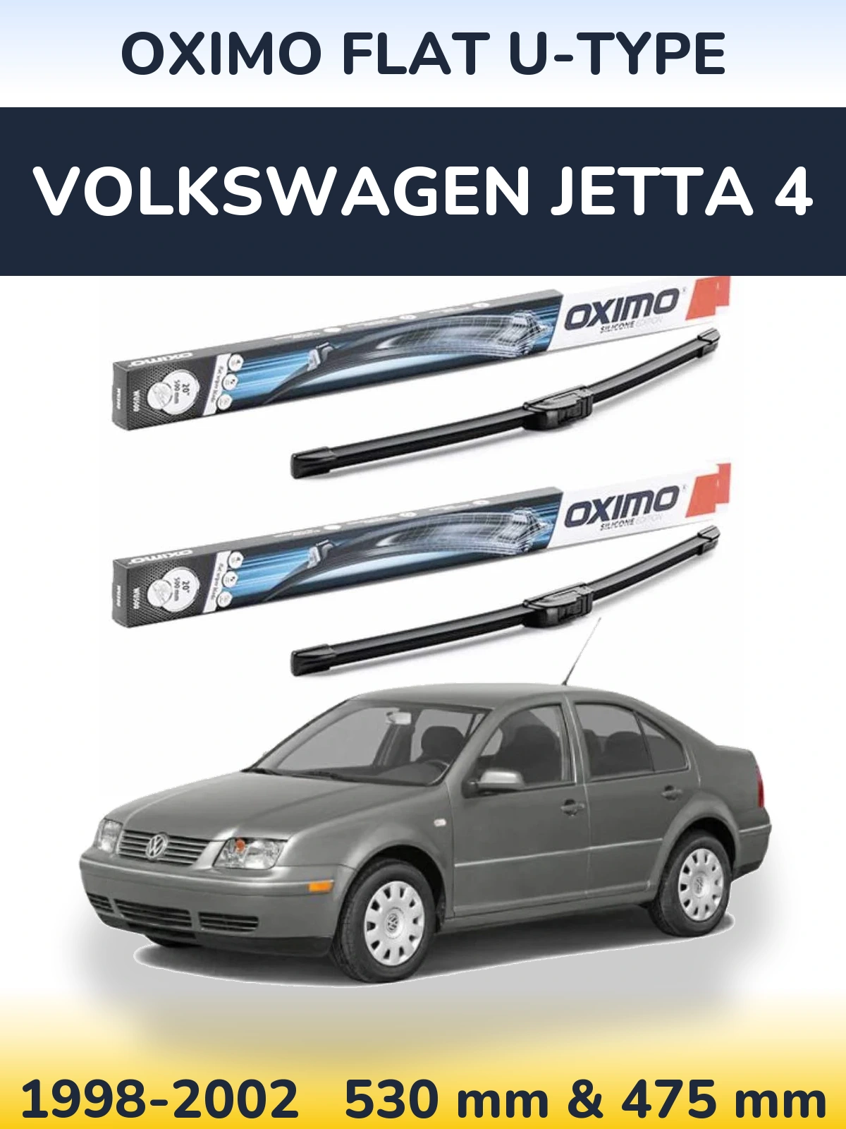 Torkarblad Oximo Flat U-type för Volkswagen Jetta 4