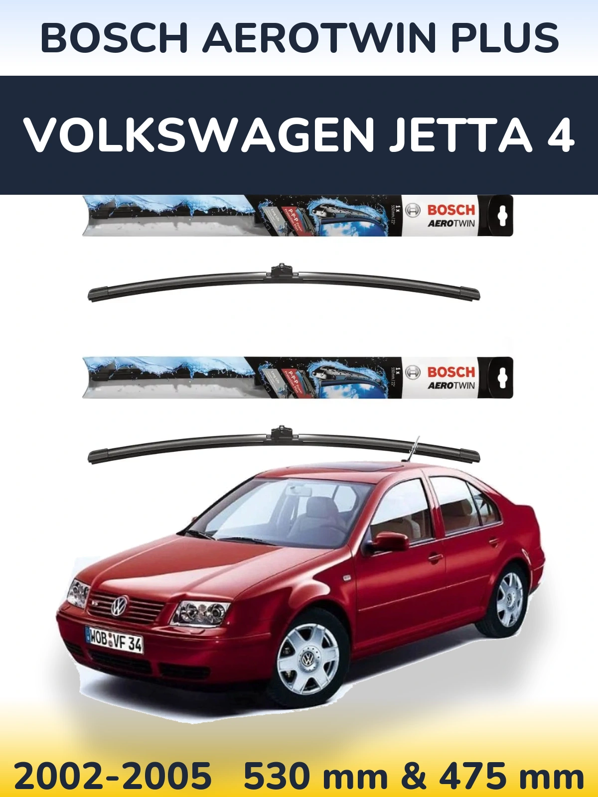 Torkarblad BOSCH AeroTwin Plus för Volkswagen Jetta 4