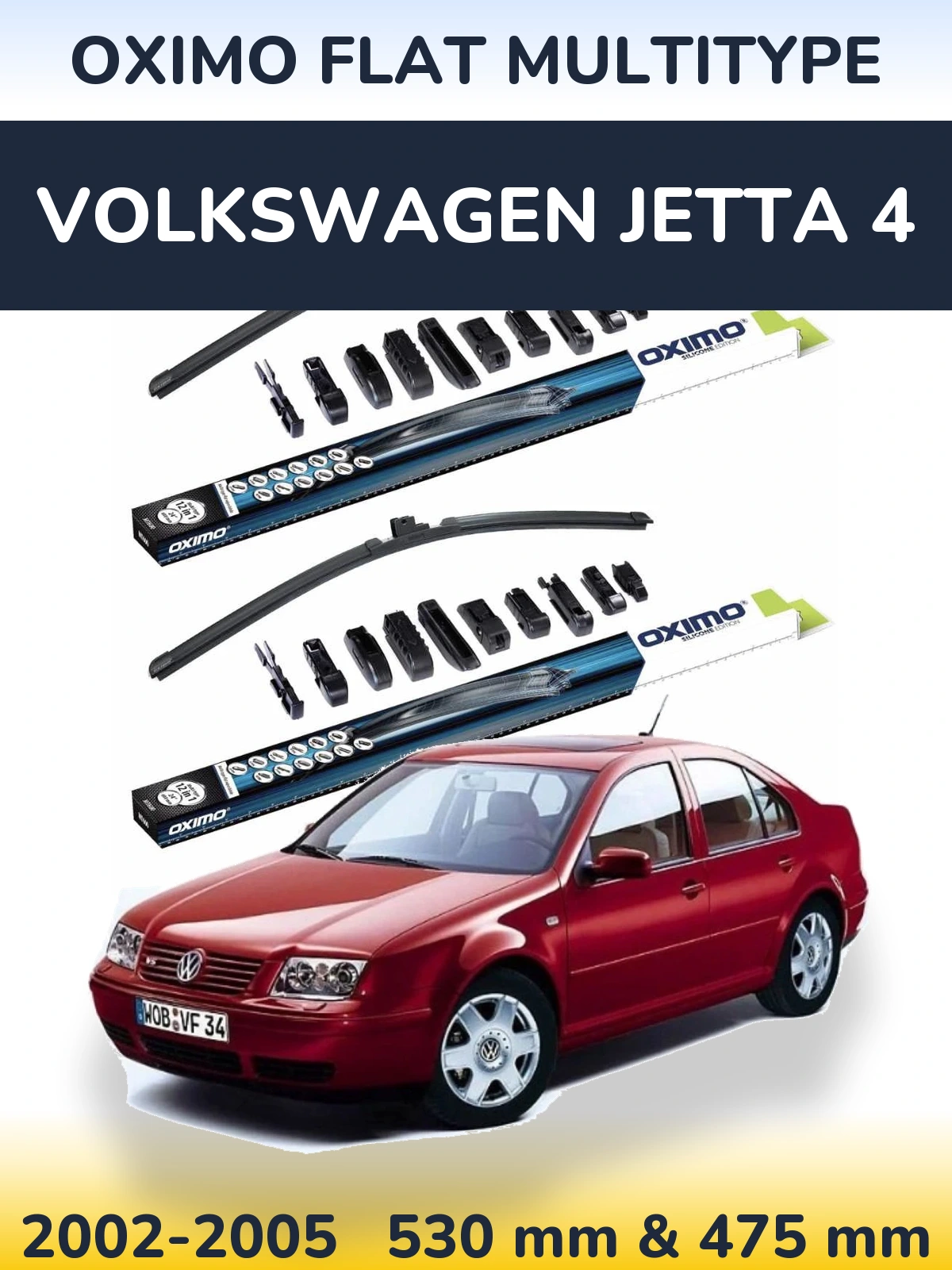 Torkarblad Oximo Flat MultiType för Volkswagen Jetta 4