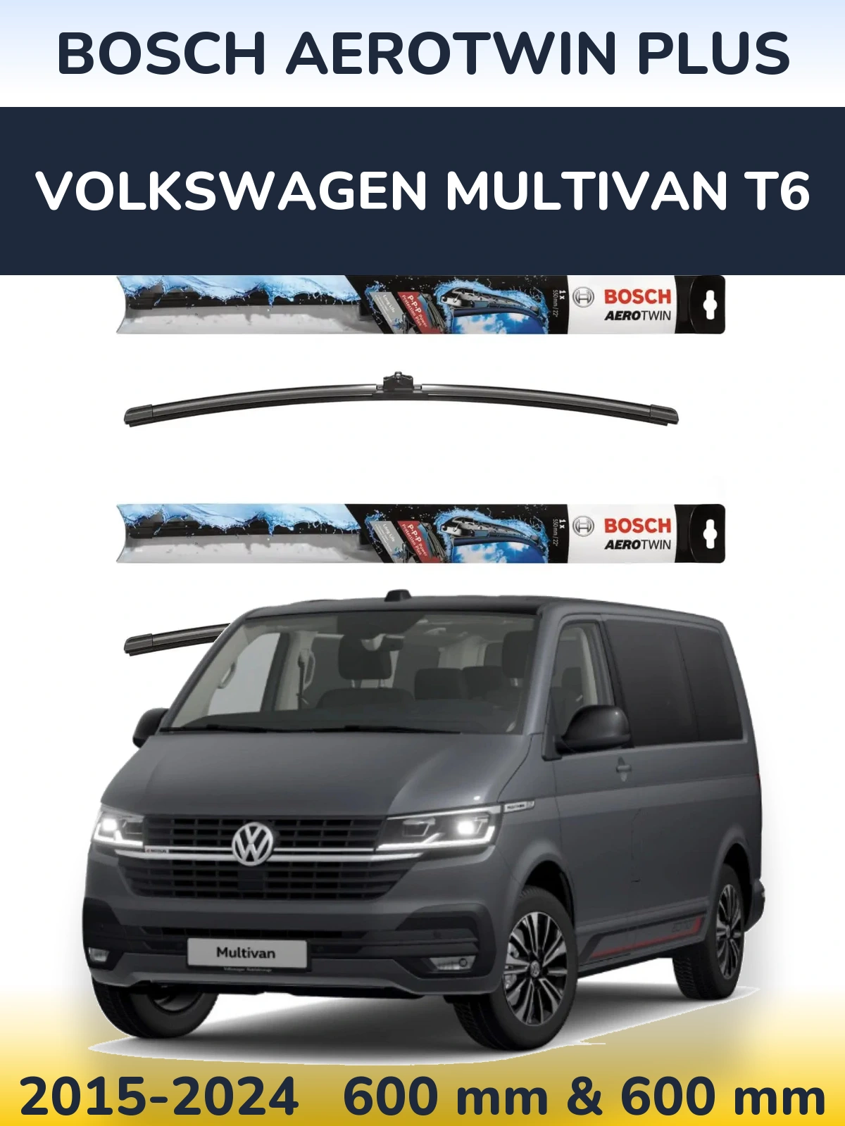 Torkarblad BOSCH AeroTwin Plus för Volkswagen Multivan T6