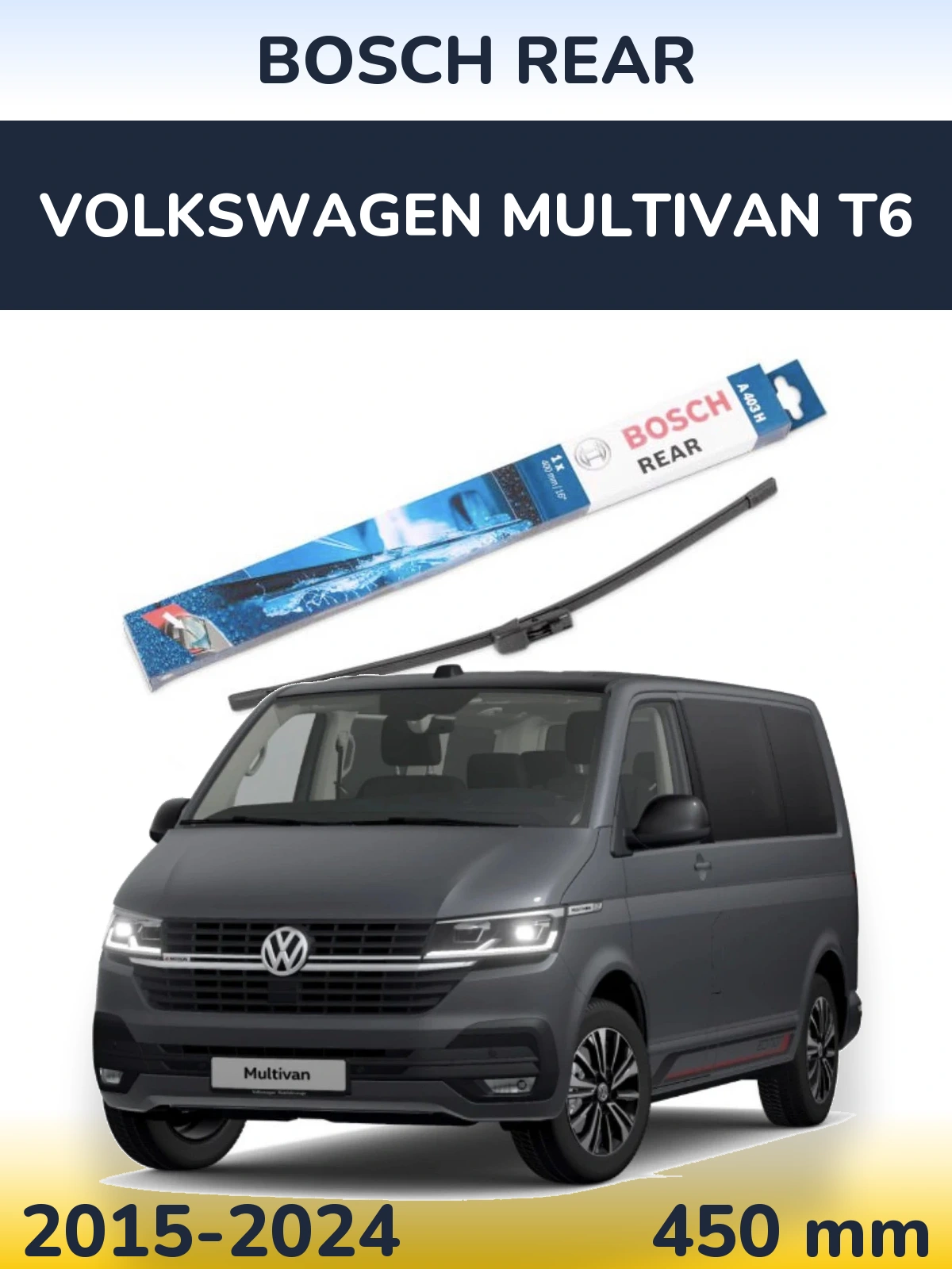 Torkarblad BOSCH Rear för Volkswagen Multivan T6