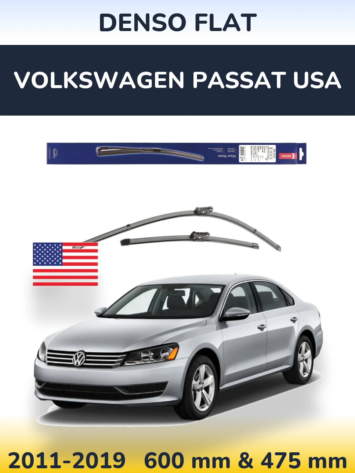 Torkarblad Denso Flat för Volkswagen Passat USA