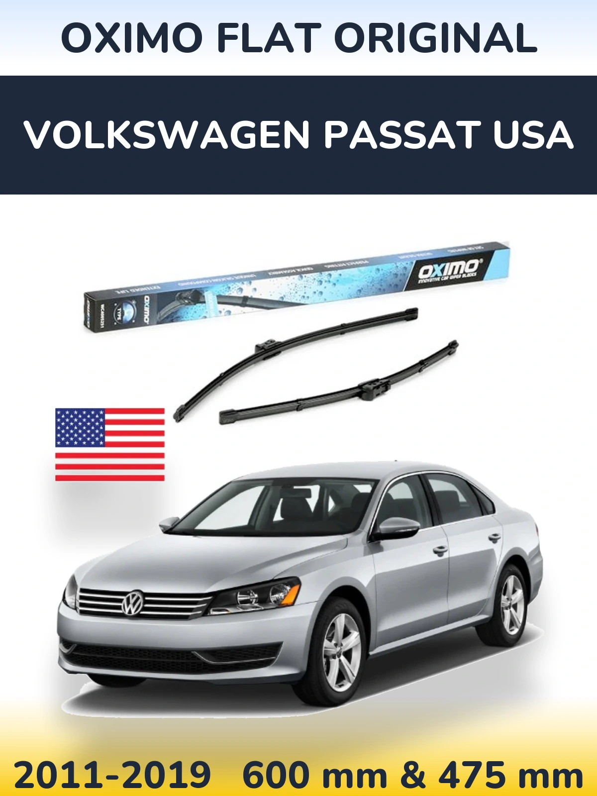 Torkarblad Oximo Flat Original för Volkswagen Passat USA