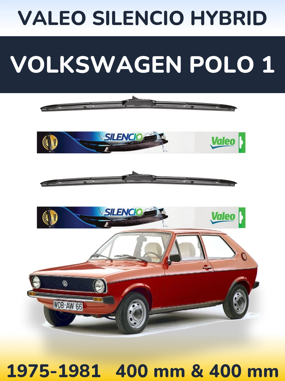 Torkarblad Valeo Silencio Hybrid för Volkswagen Polo 1