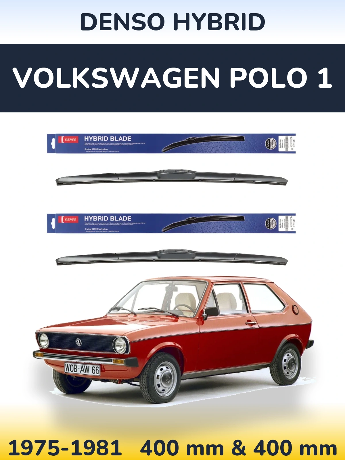 Torkarblad Denso Hybrid för Volkswagen Polo 1