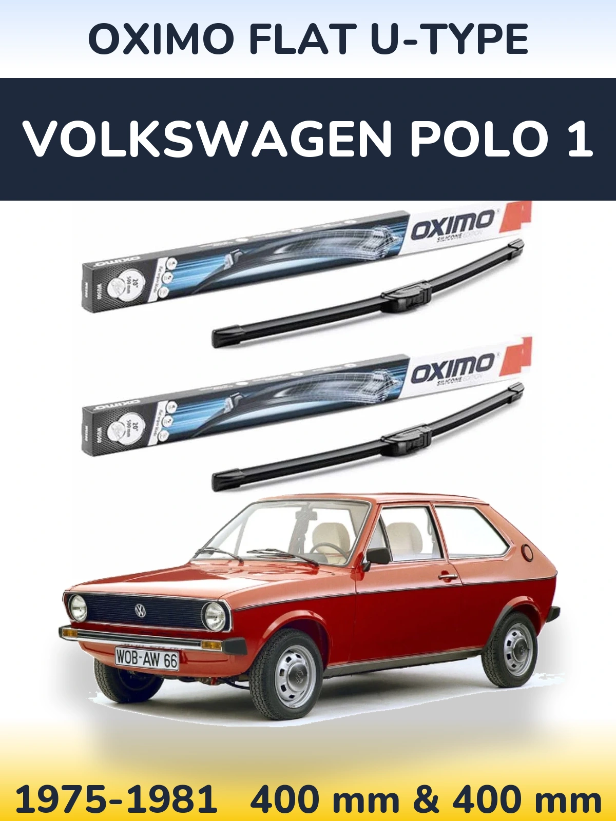 Torkarblad Oximo Flat U-type för Volkswagen Polo 1