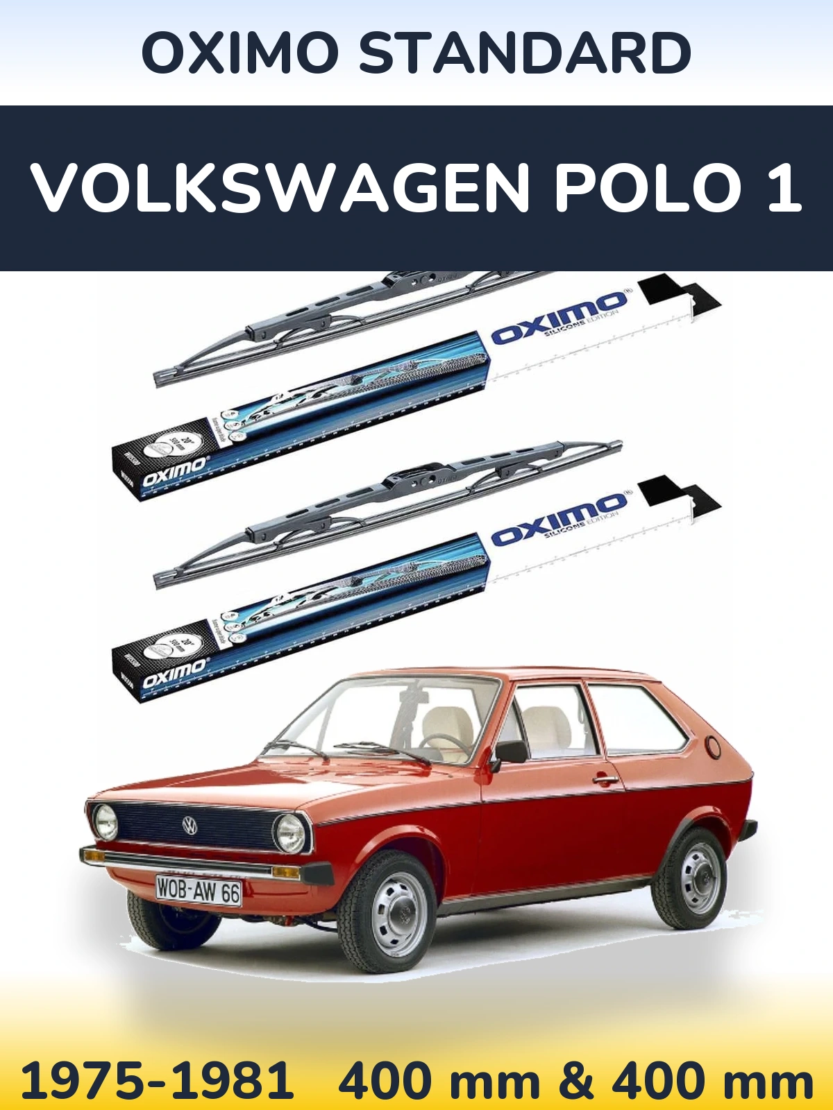 Torkarblad Oximo Standard för Volkswagen Polo 1