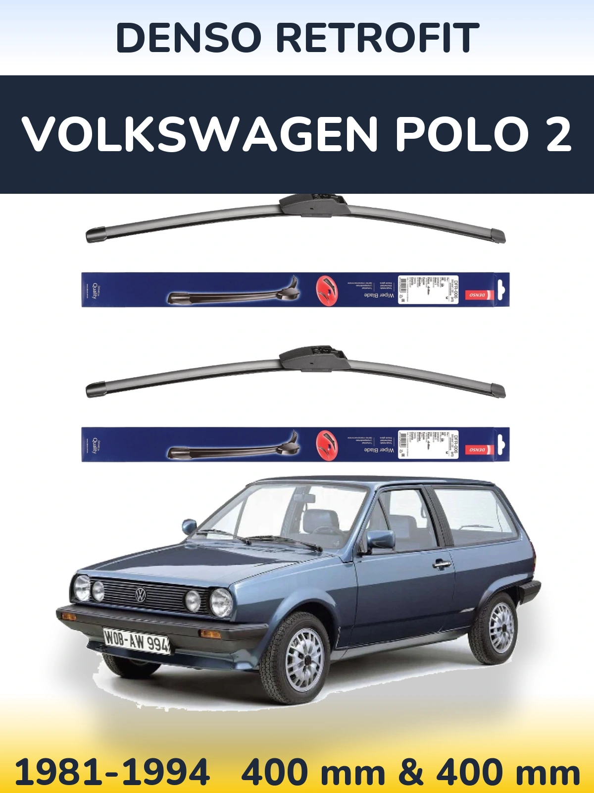 Torkarblad Denso Retrofit för Volkswagen Polo 2