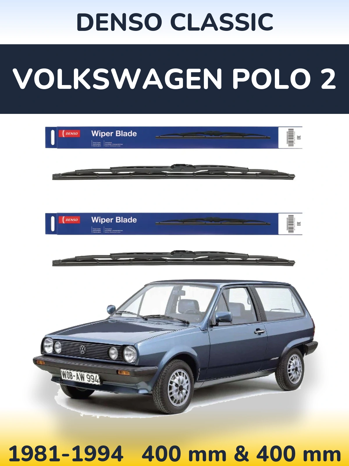 Torkarblad Denso Classic för Volkswagen Polo 2