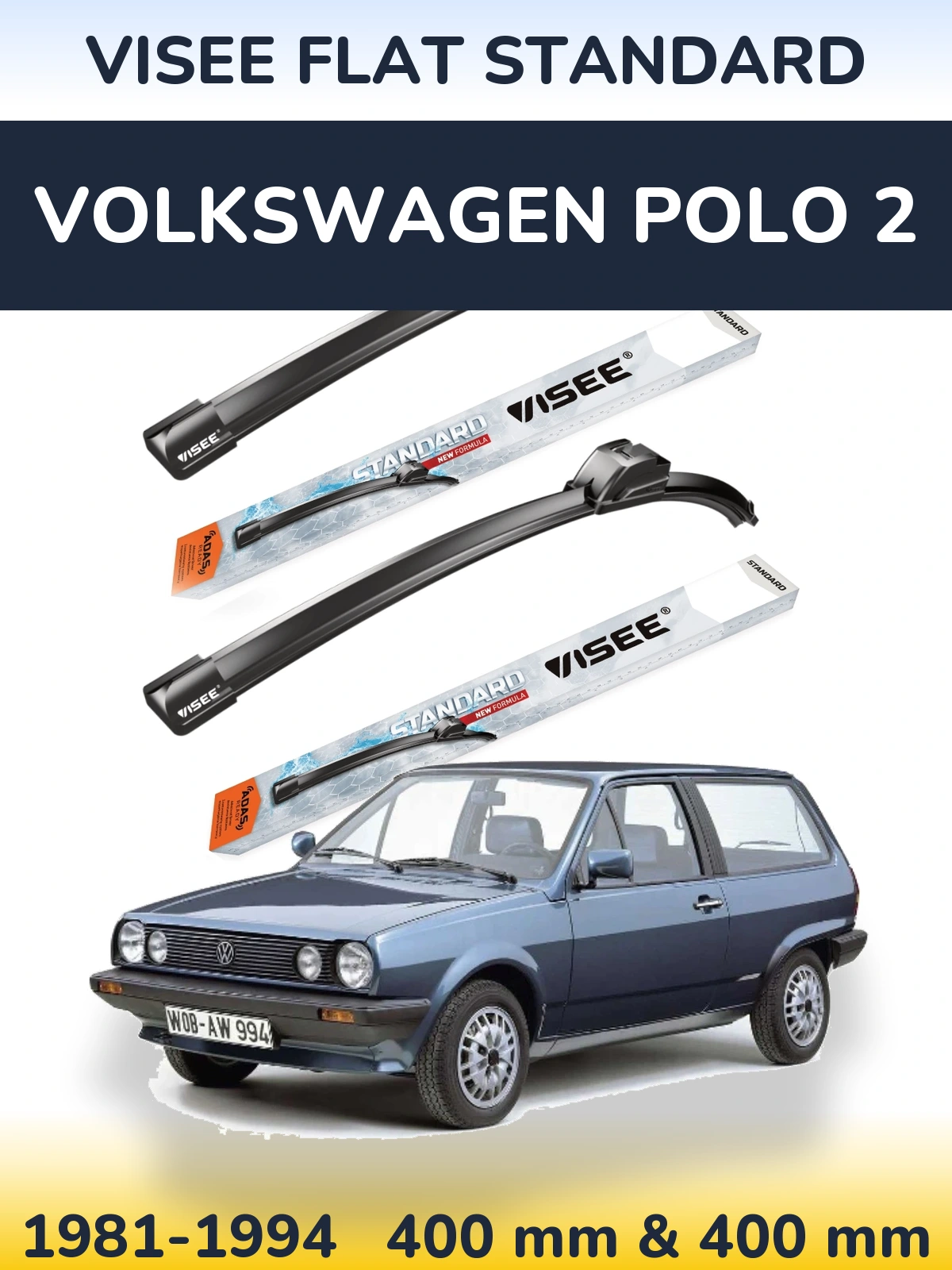 Torkarblad VISEE FLAT STANDARD för Volkswagen Polo 2