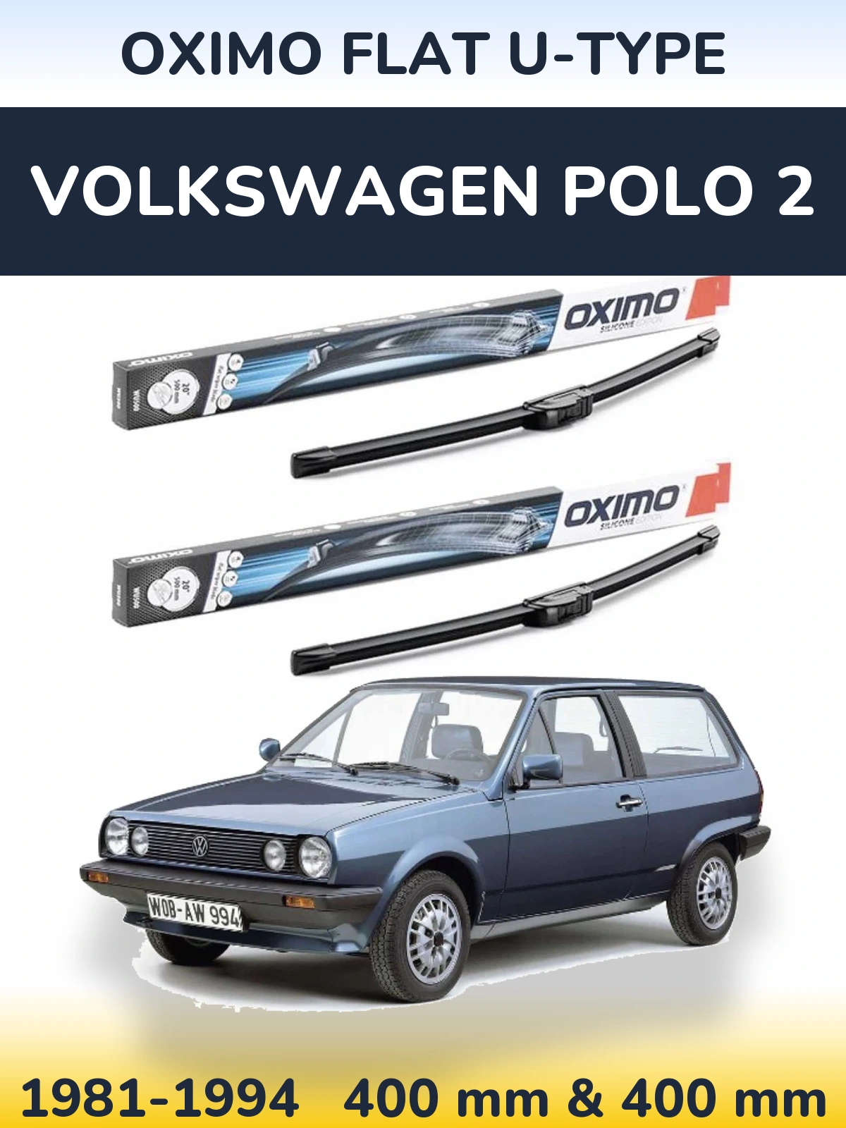 Torkarblad Oximo Flat U-type för Volkswagen Polo 2