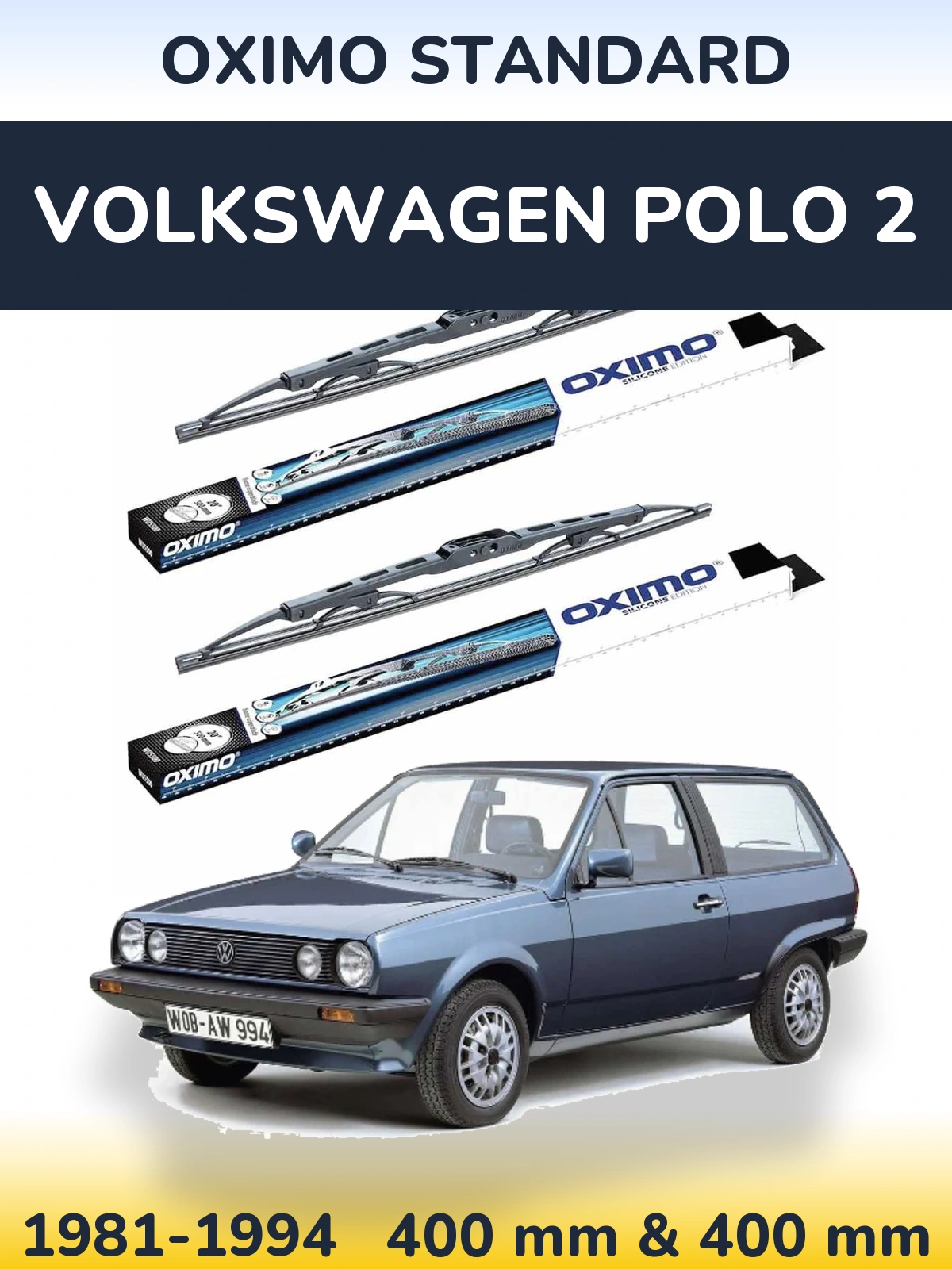 Torkarblad Oximo Standard för Volkswagen Polo 2
