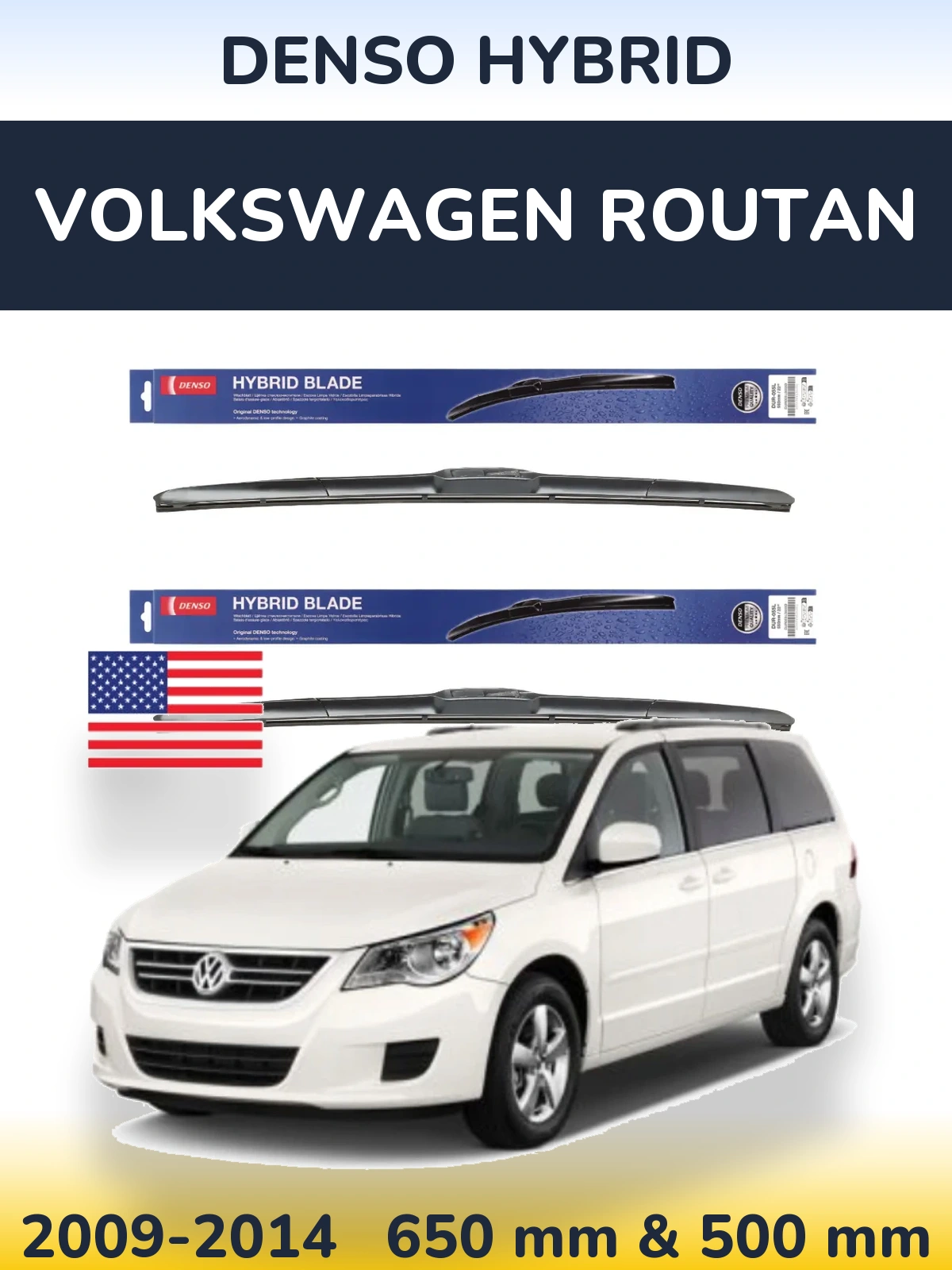Torkarblad Denso Hybrid för Volkswagen Routan