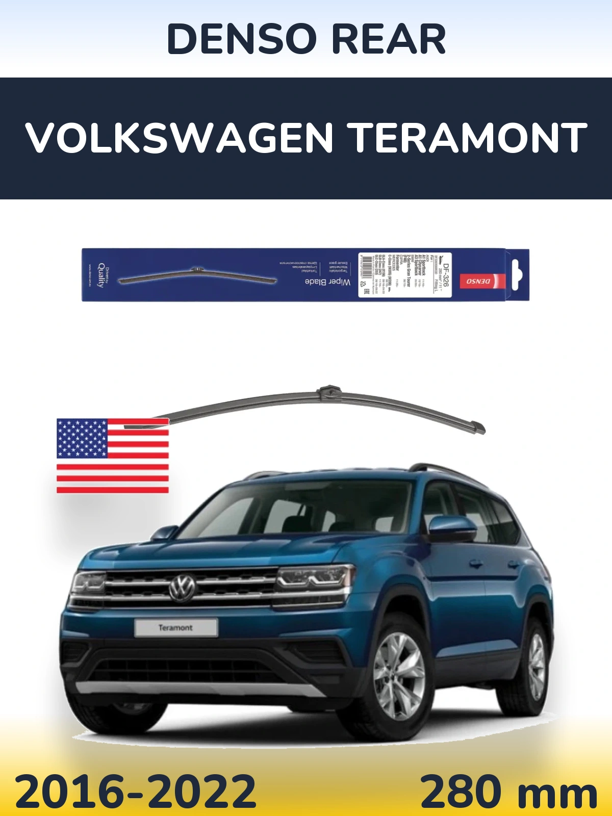 Torkarblad Denso Rear för Volkswagen Teramont